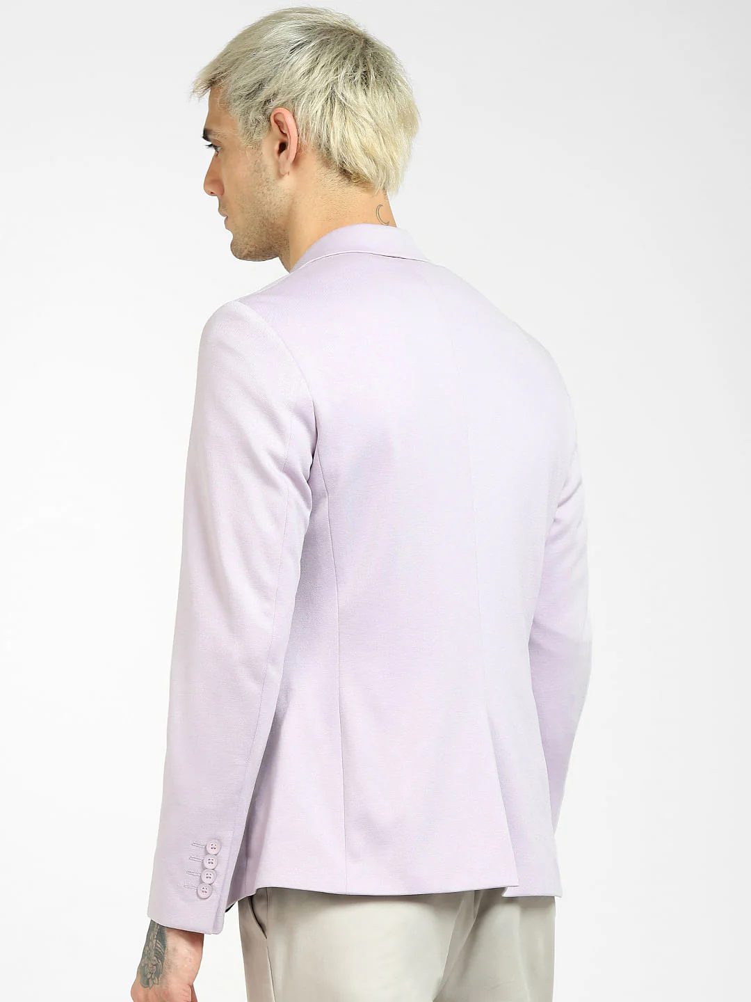 Lilac Knit Blazer - Image 4