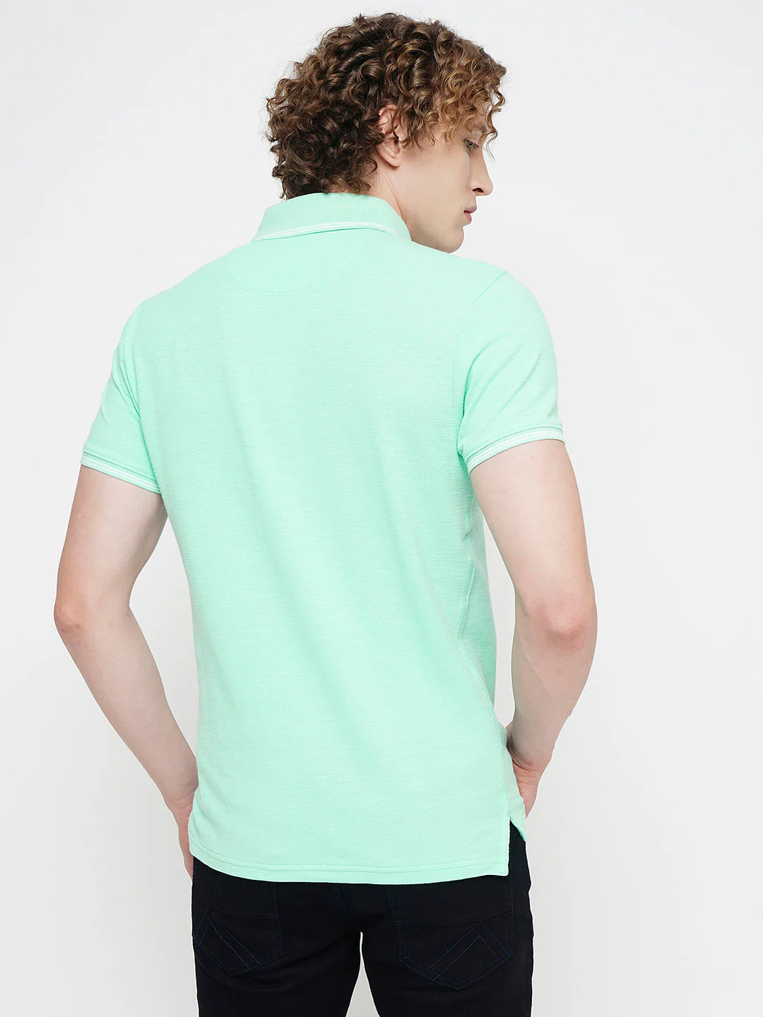 PRODUKT by JACK&JONES Light Green Cotton Polo - Image 4