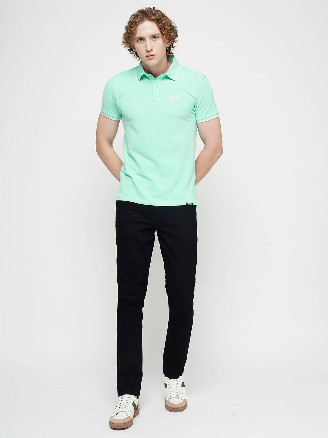 PRODUKT by JACK&JONES Light Green Cotton Polo - Image 5