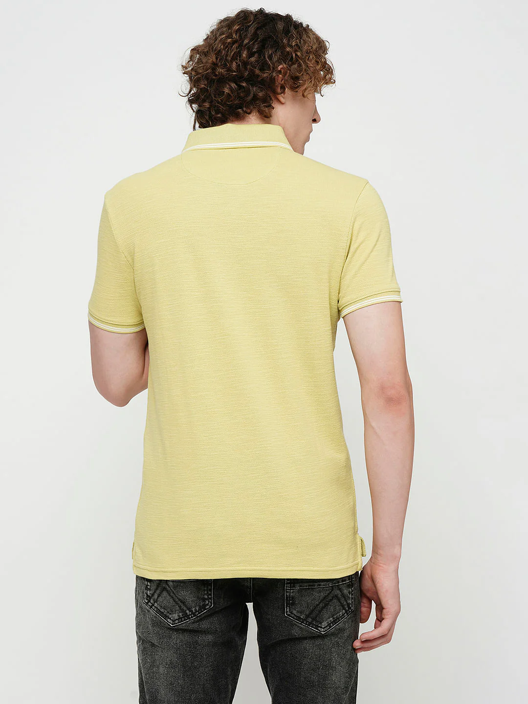 PRODUKT by JACK&JONES Lime Yellow Cotton Polo - Image 4