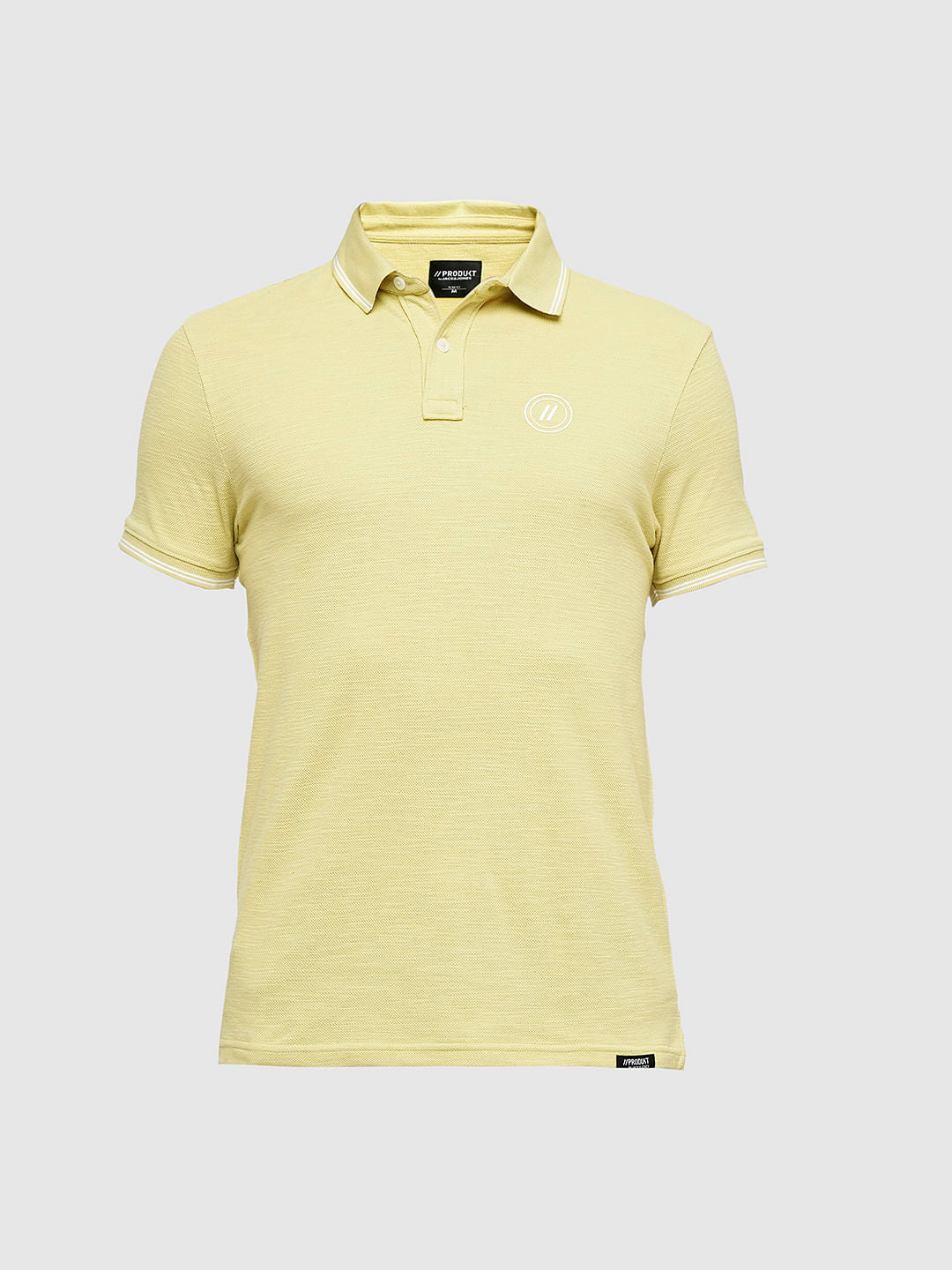 PRODUKT by JACK&JONES Lime Yellow Cotton Polo - Image 7