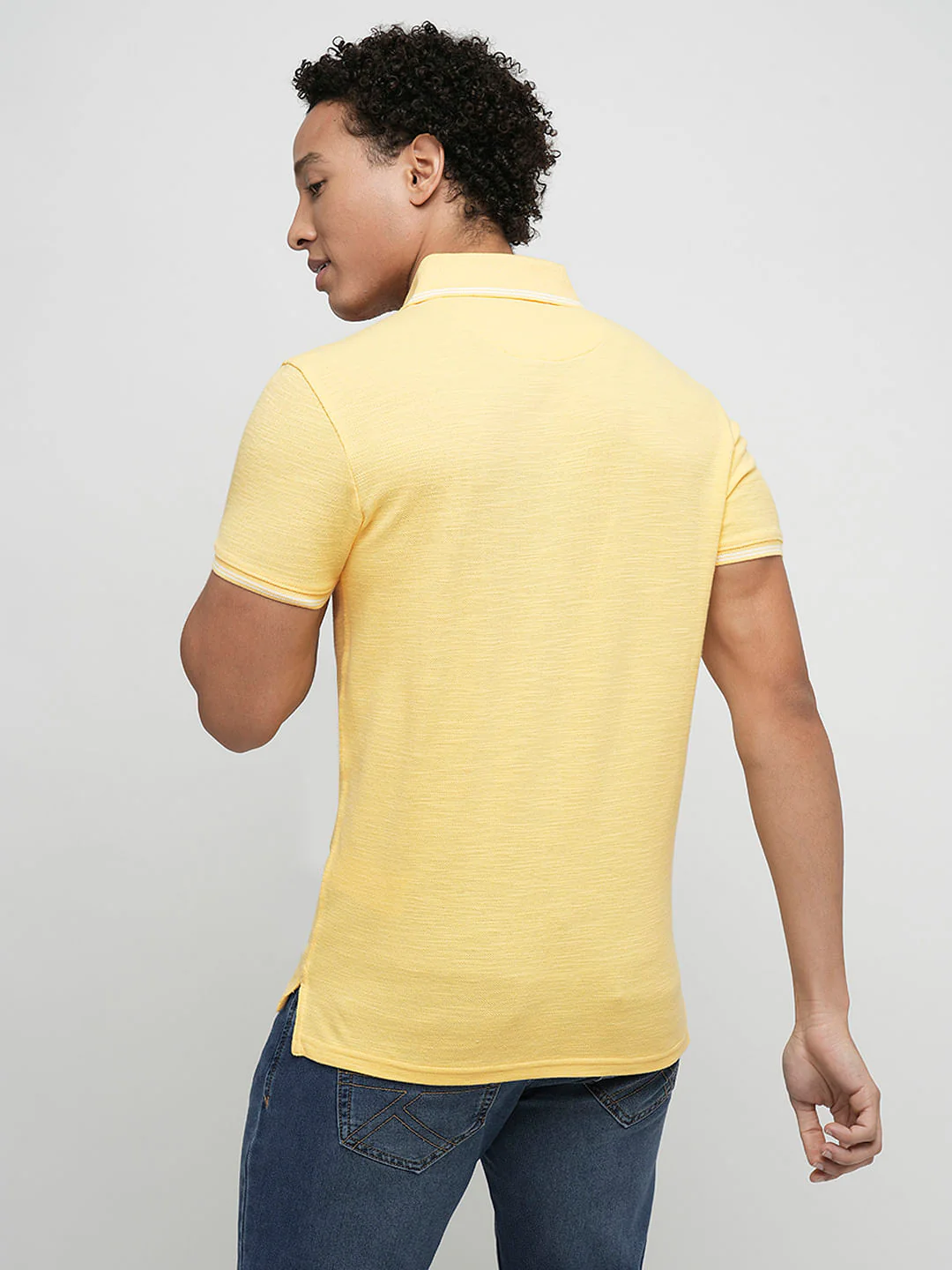 PRODUKT by JACK&JONES Light Yellow Cotton Polo - Image 4