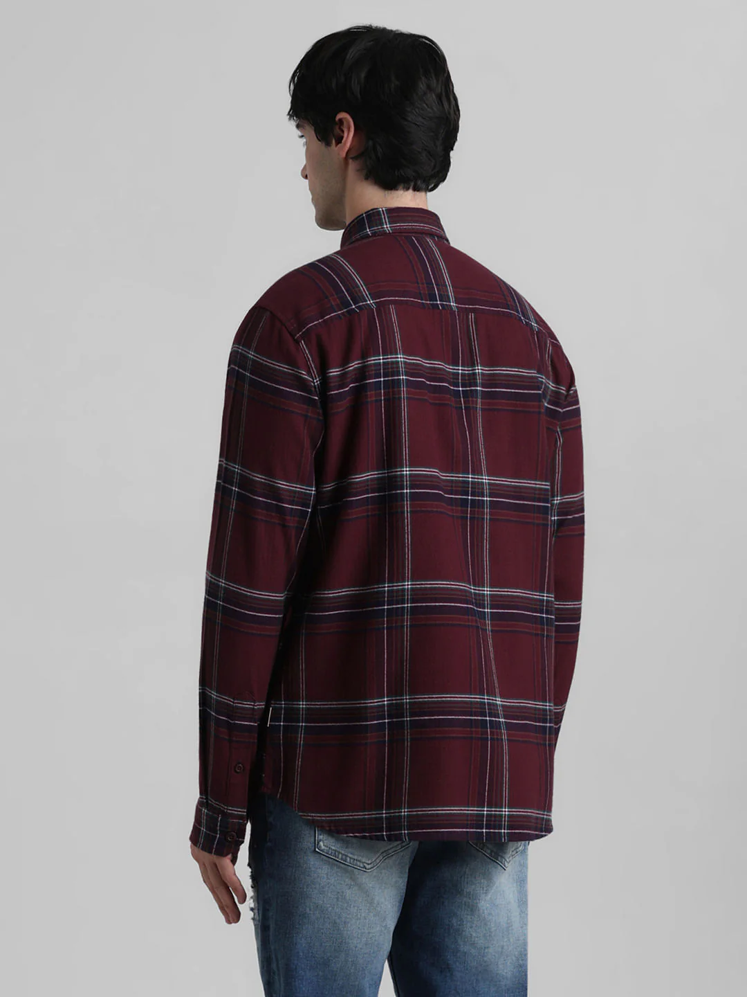 Red Check Cotton Shirt - Image 4
