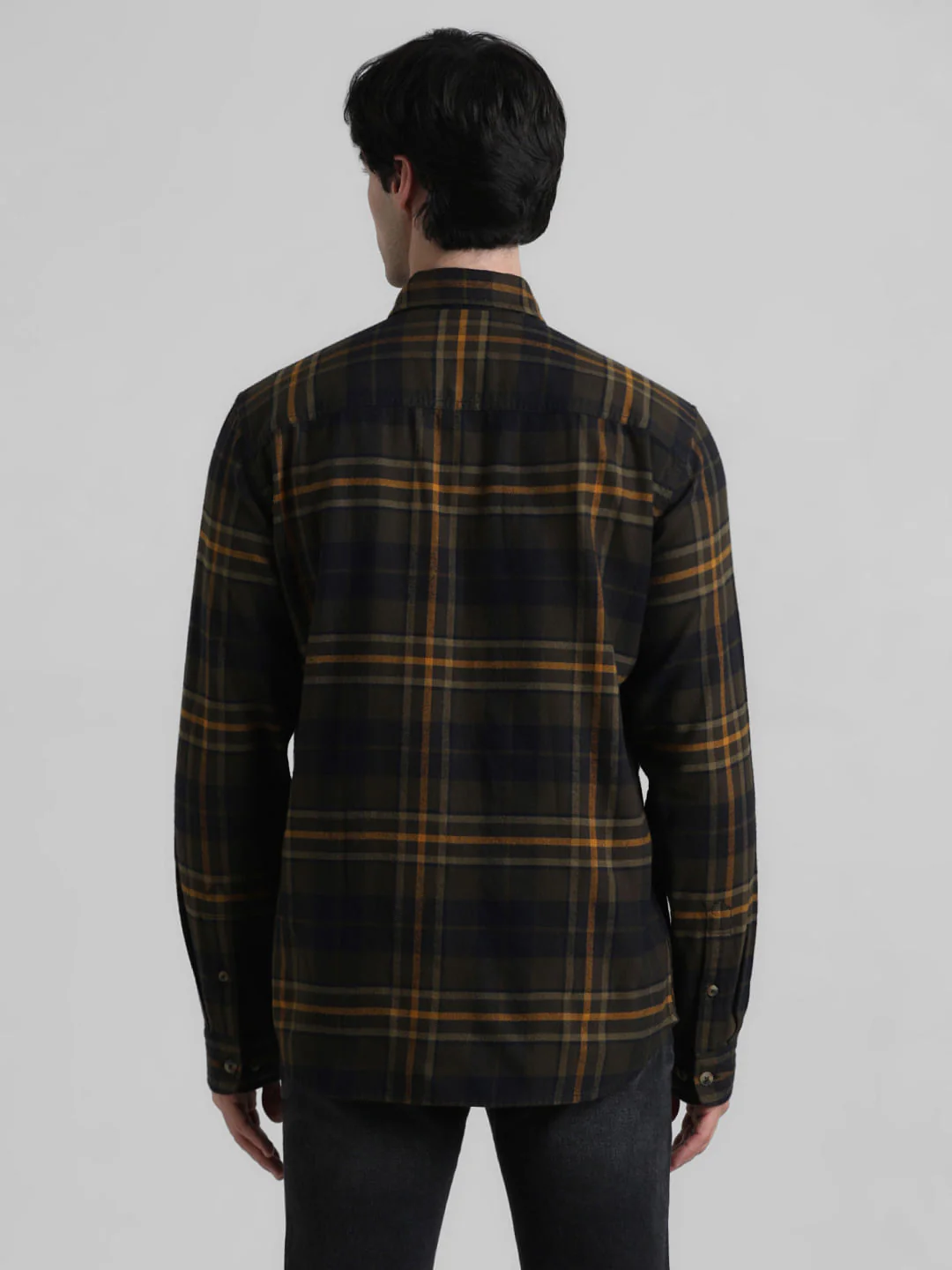 Green Check Print Shirt - Image 4