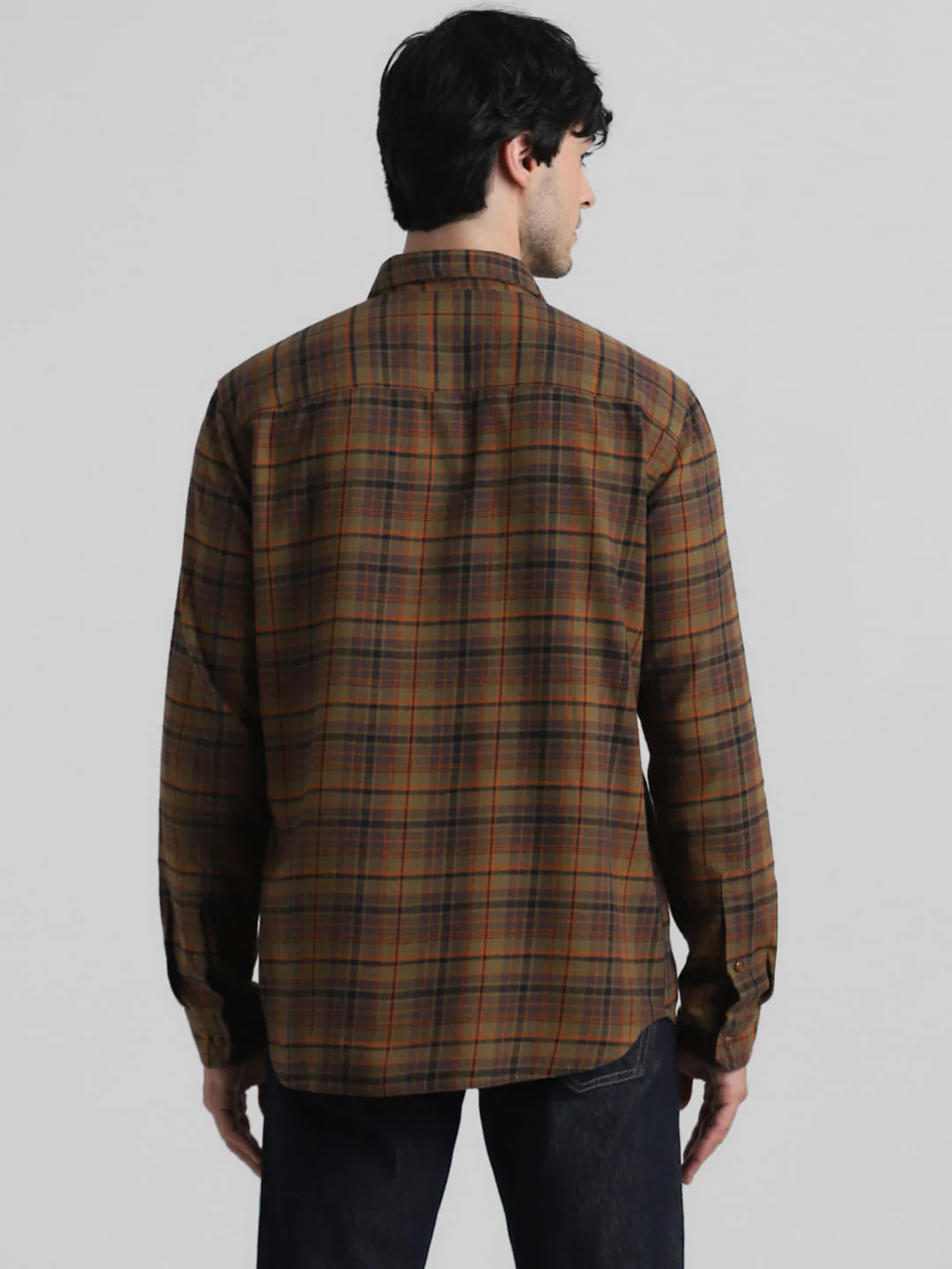Green Check Print Full Sleeves Shirt - Image 4