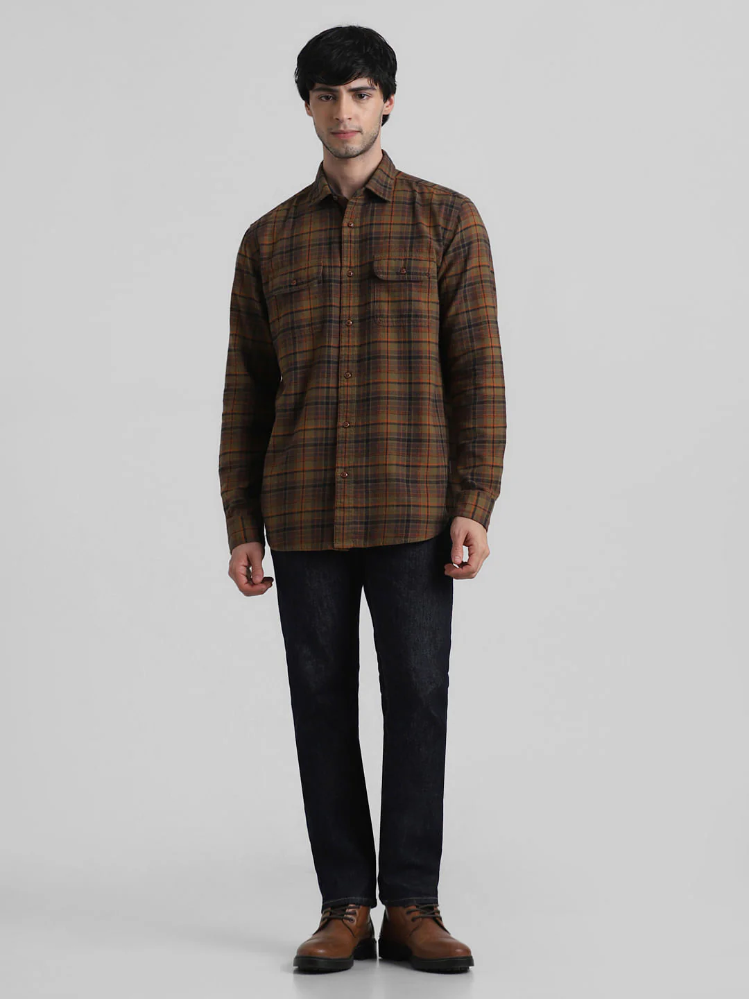 Green Check Print Full Sleeves Shirt - Image 6