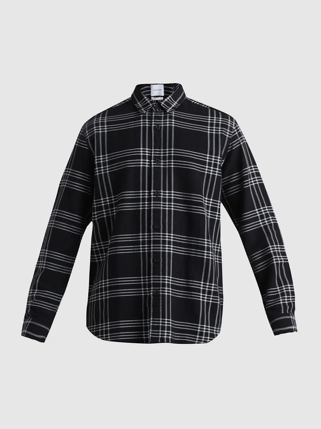 Black Check Print Full Sleeves Shirt - Image 7