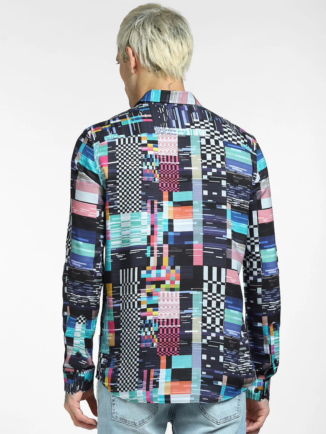 Black Abstract Print Shirt - Image 4