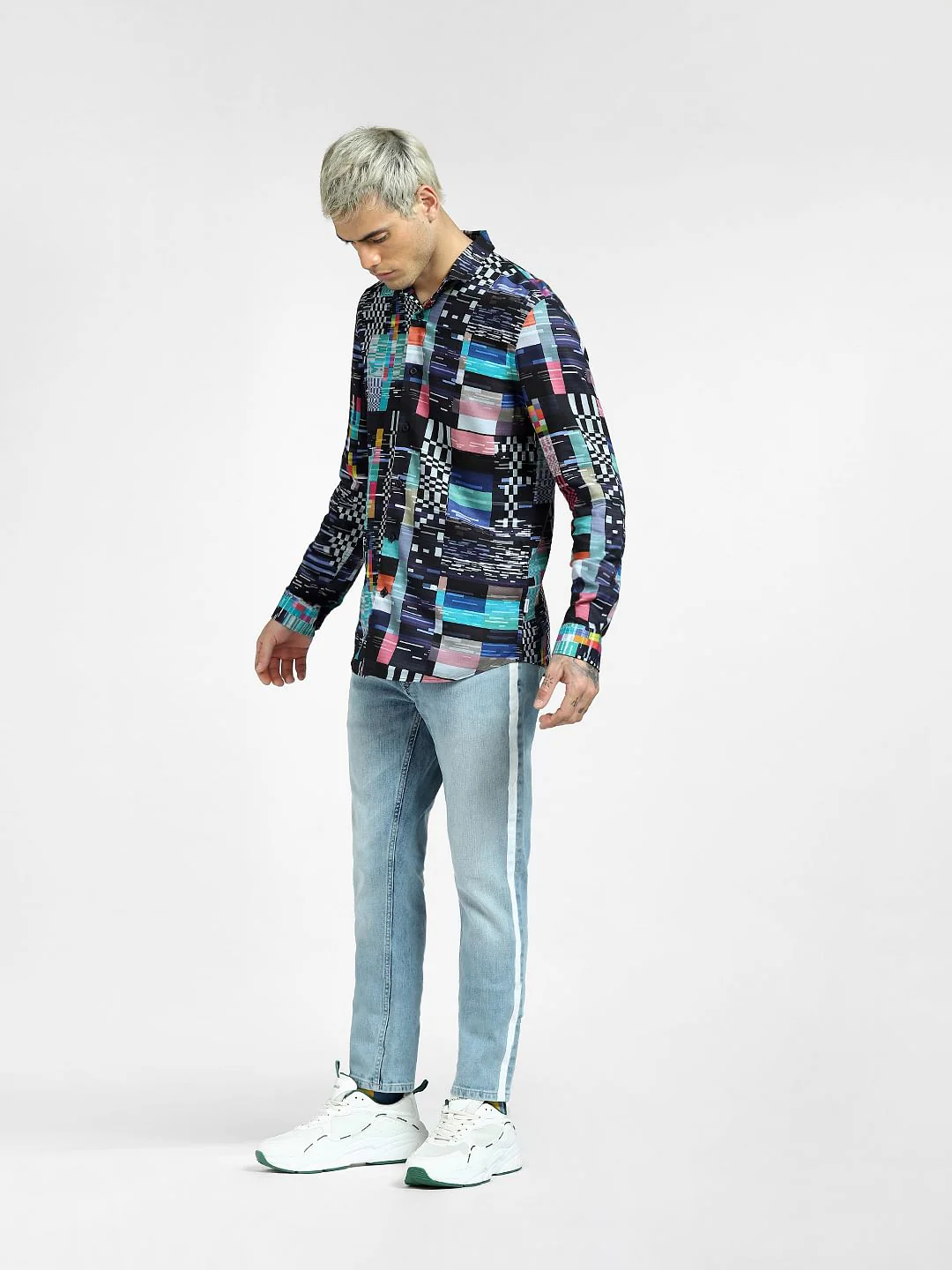 Black Abstract Print Shirt - Image 6