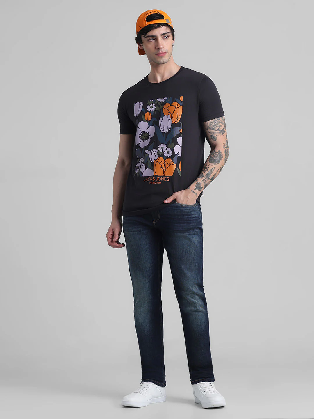 Dark Blue Low Rise Washed Ben Skinny Jeans - Image 5