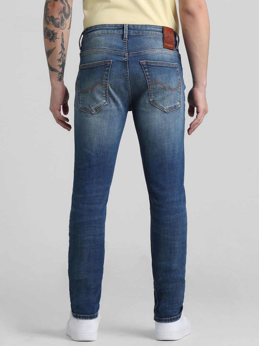 Dark Blue Low Rise Ben Skinny Jeans - Image 3