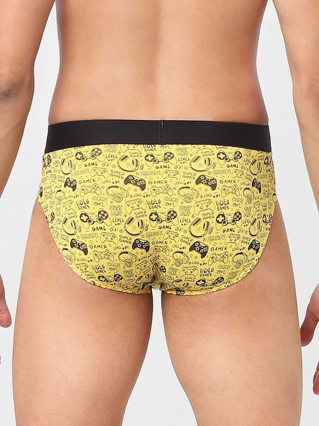 Yellow Graphic Briefs - Image 3