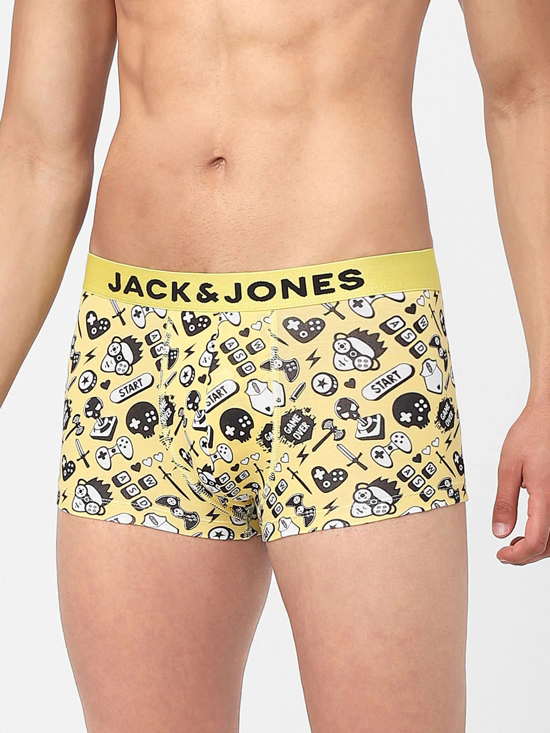 Yellow Graphic Print Trunks - Image 2
