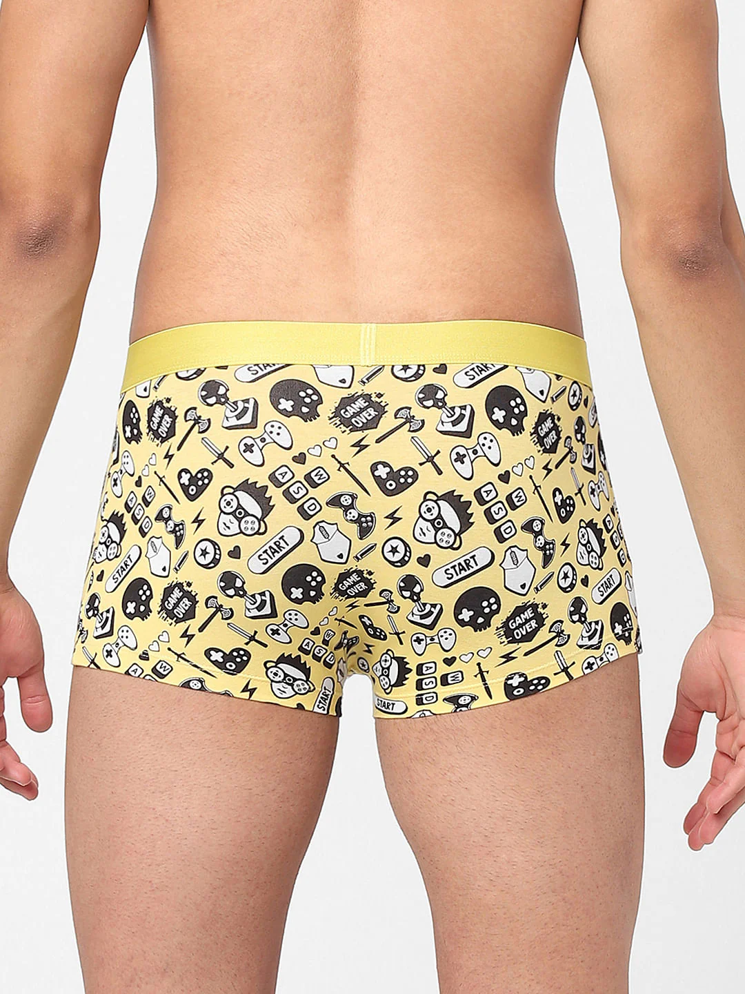 Yellow Graphic Print Trunks - Image 3