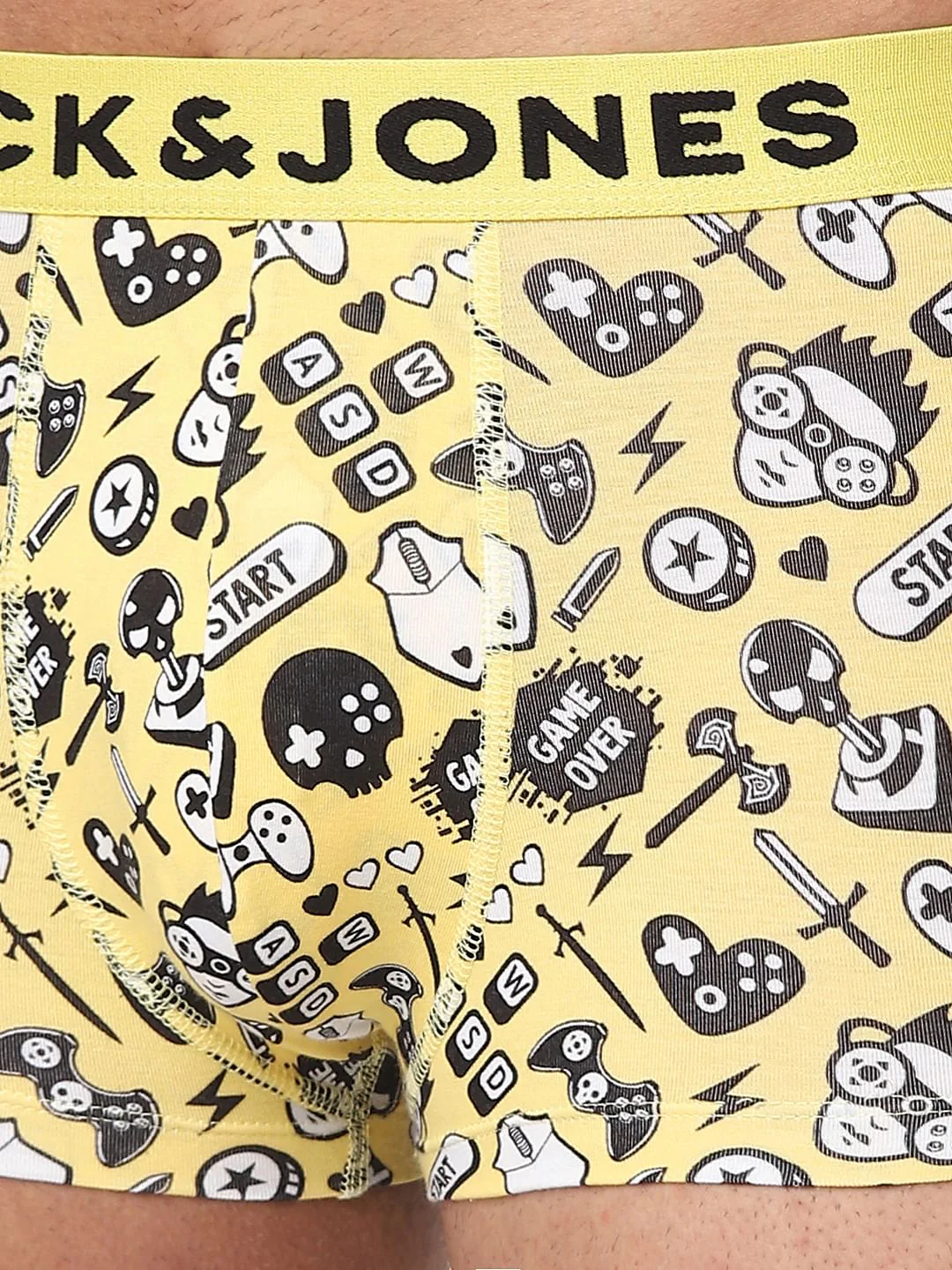 Yellow Graphic Print Trunks - Image 4