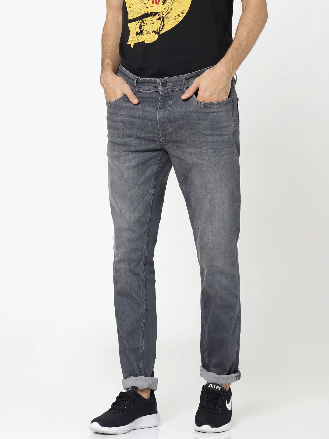 Grey Ben Skinny Fit Jeans - Image 3