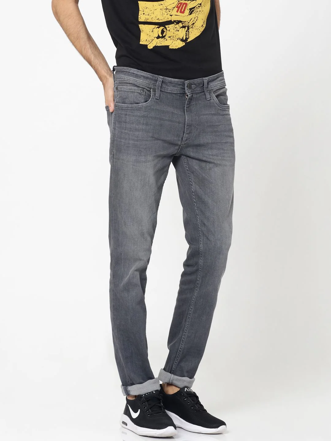 Grey Ben Skinny Fit Jeans - Image 5