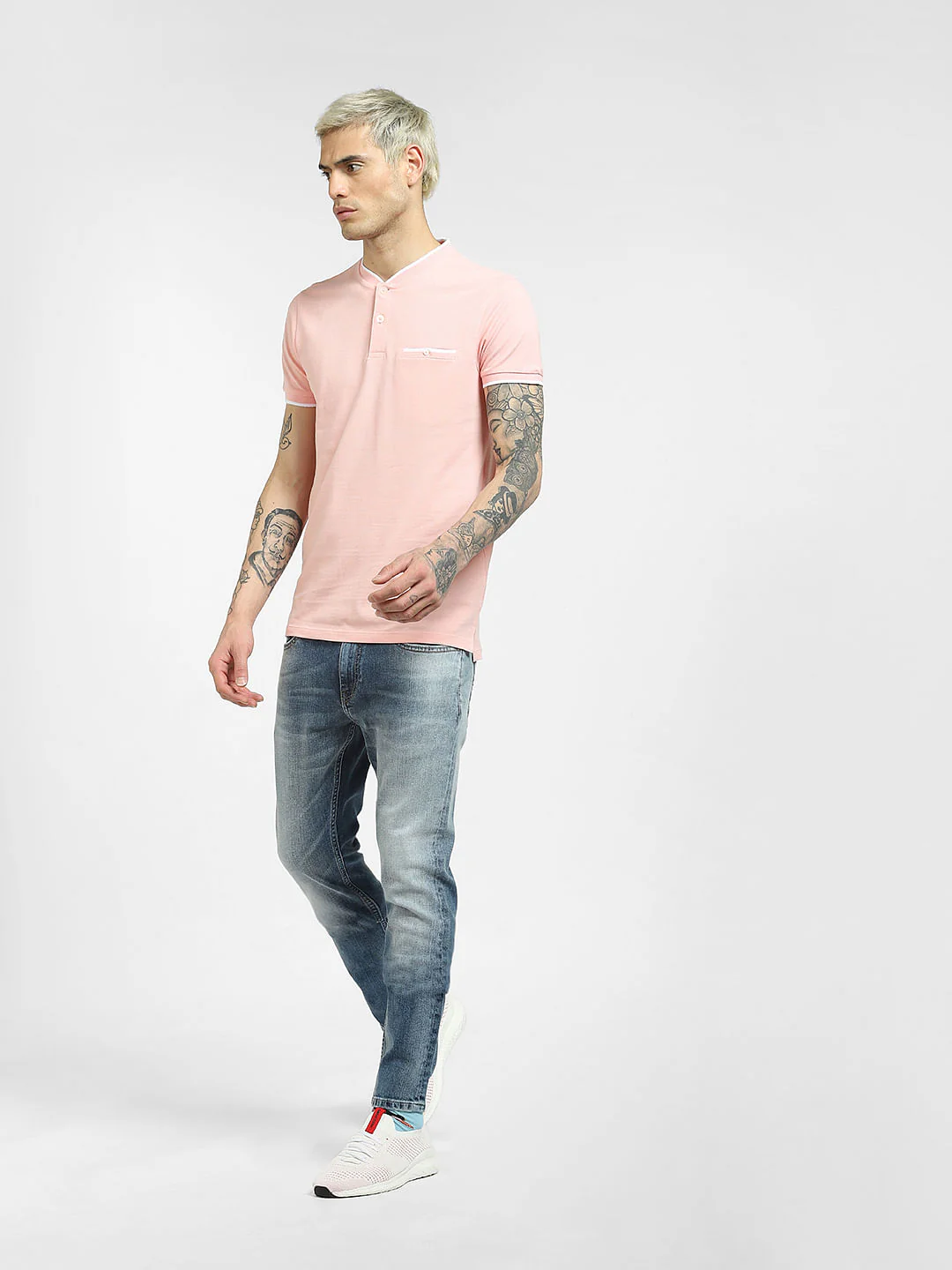 Pink Henley T-shirt - Image 6