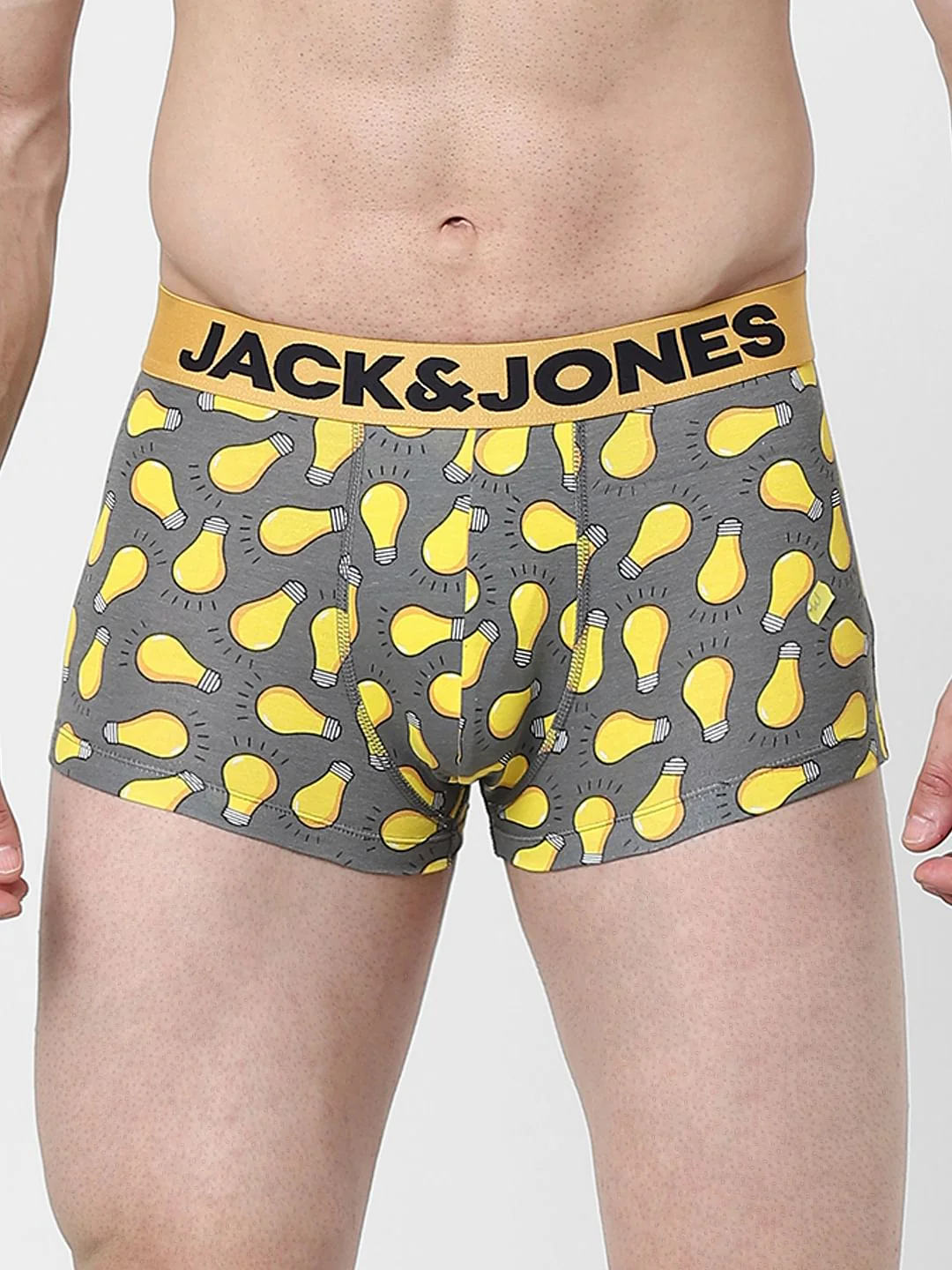 Grey Graphic Print Trunks