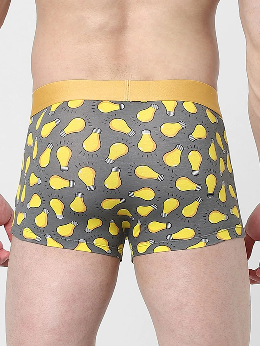 Grey Graphic Print Trunks - Image 3