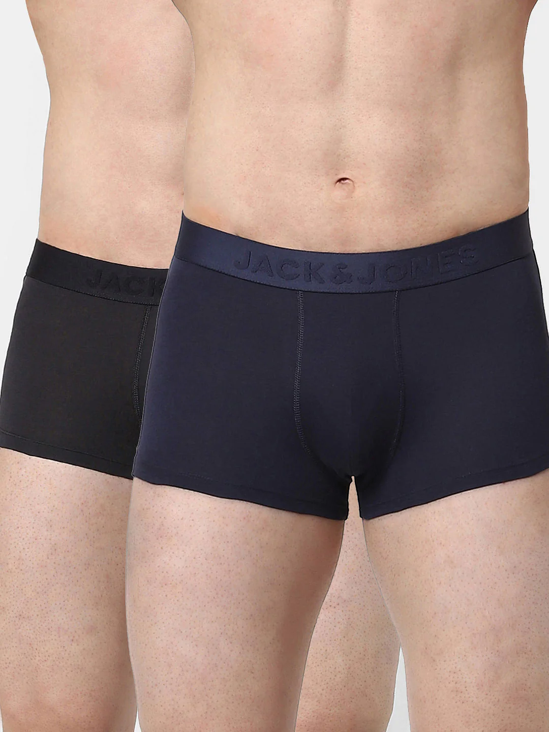 Pack of 2 Black & Navy Blue Trunks