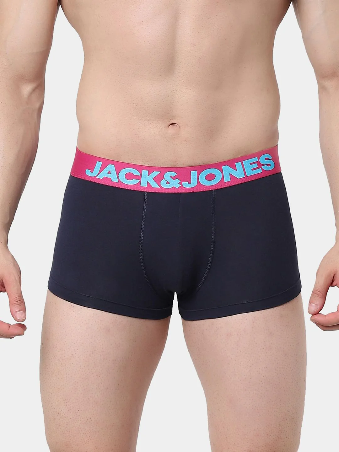 Pack of 2 Navy Blue & Grey Logo Print Trunks - Image 2