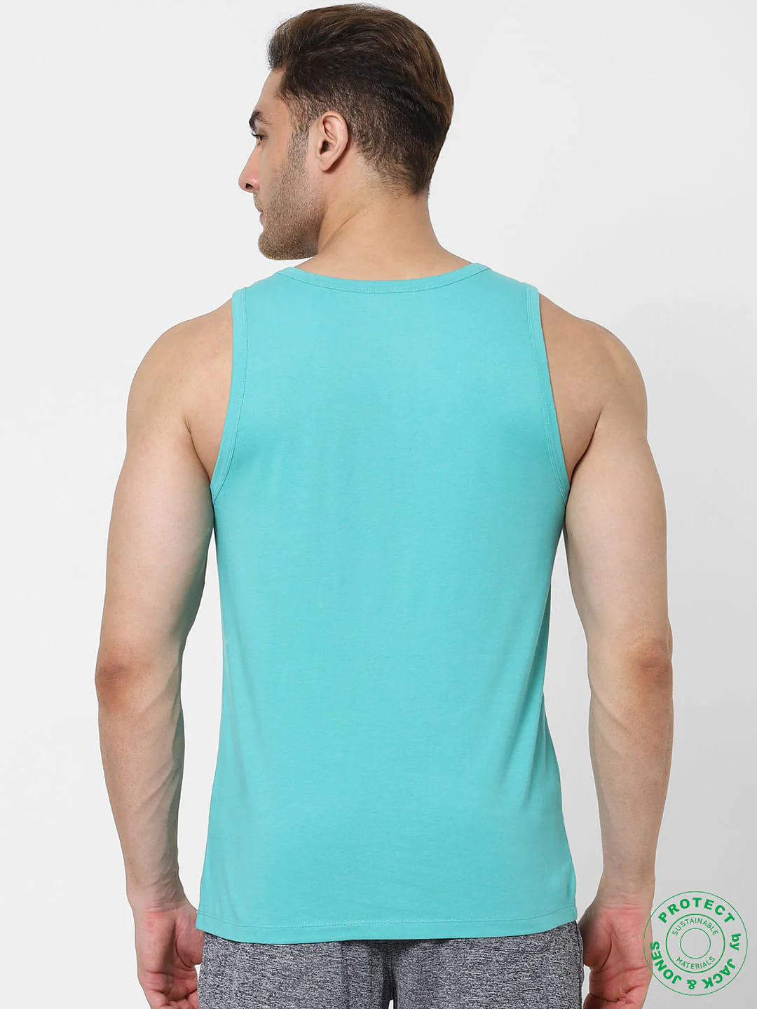 Blue Logo Print Vest - Image 4