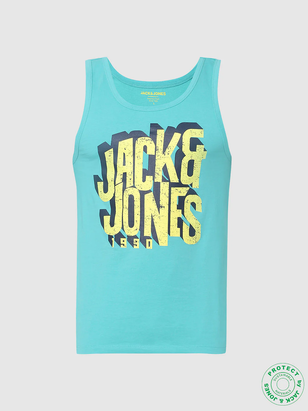 Blue Logo Print Vest - Image 6