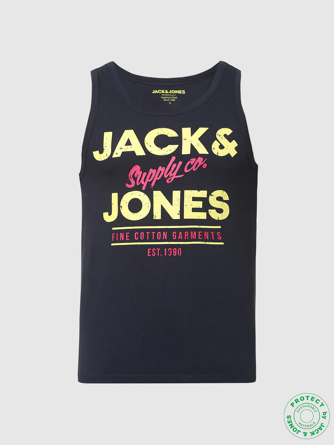Dark Blue Logo Print Vest - Image 6