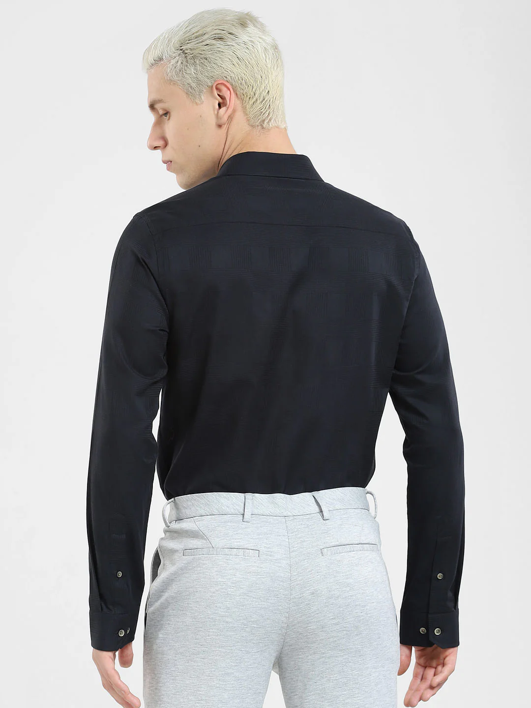 Black Printed Full Sleeves Shirt - Image 4