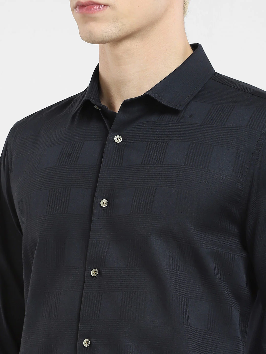 Black Printed Full Sleeves Shirt - Image 5