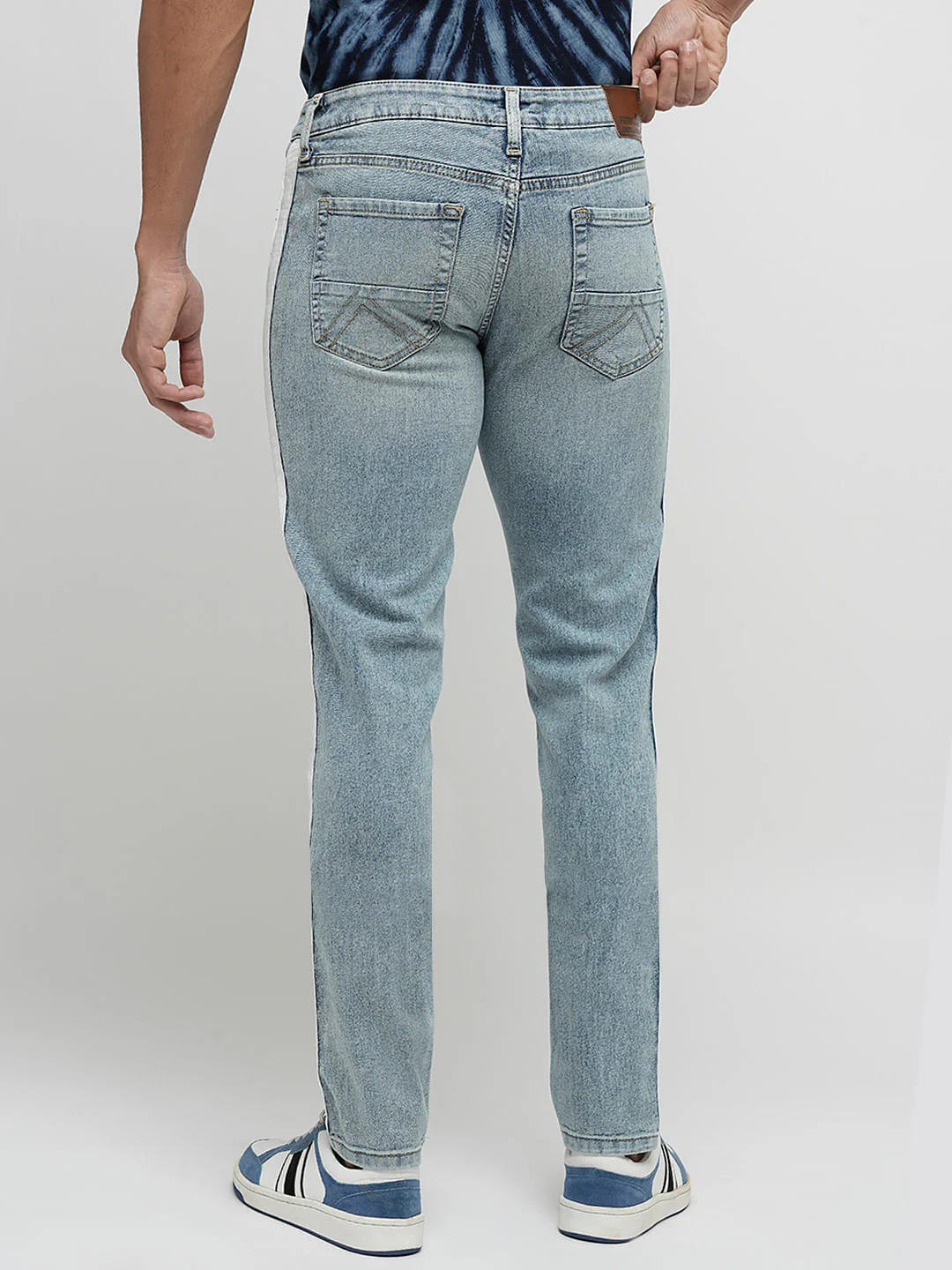 PRODUKT by JACK&JONES Light Blue Tape Detail Slim Fit Jeans - Image 4
