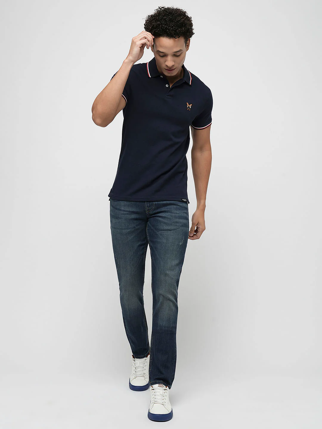 PRODUKT by JACK&JONES Dark Blue Mid Rise Slim Jeans - Image 5
