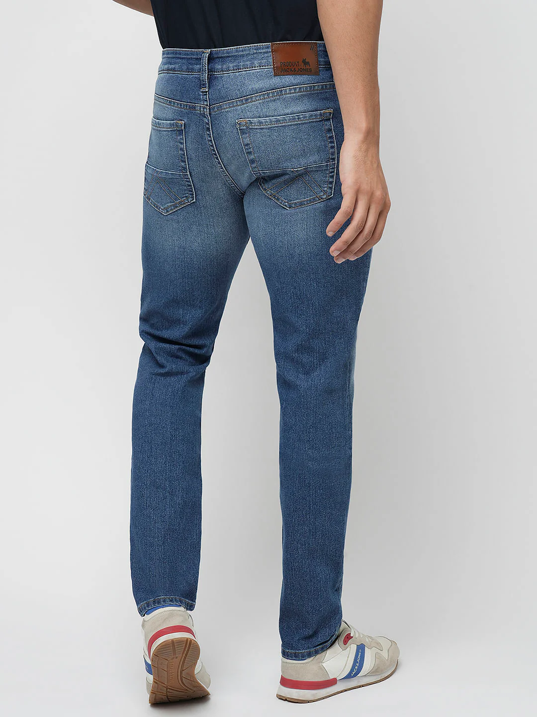 PRODUKT by JACK&JONES Blue Mid Rise Slim Jeans - Image 4