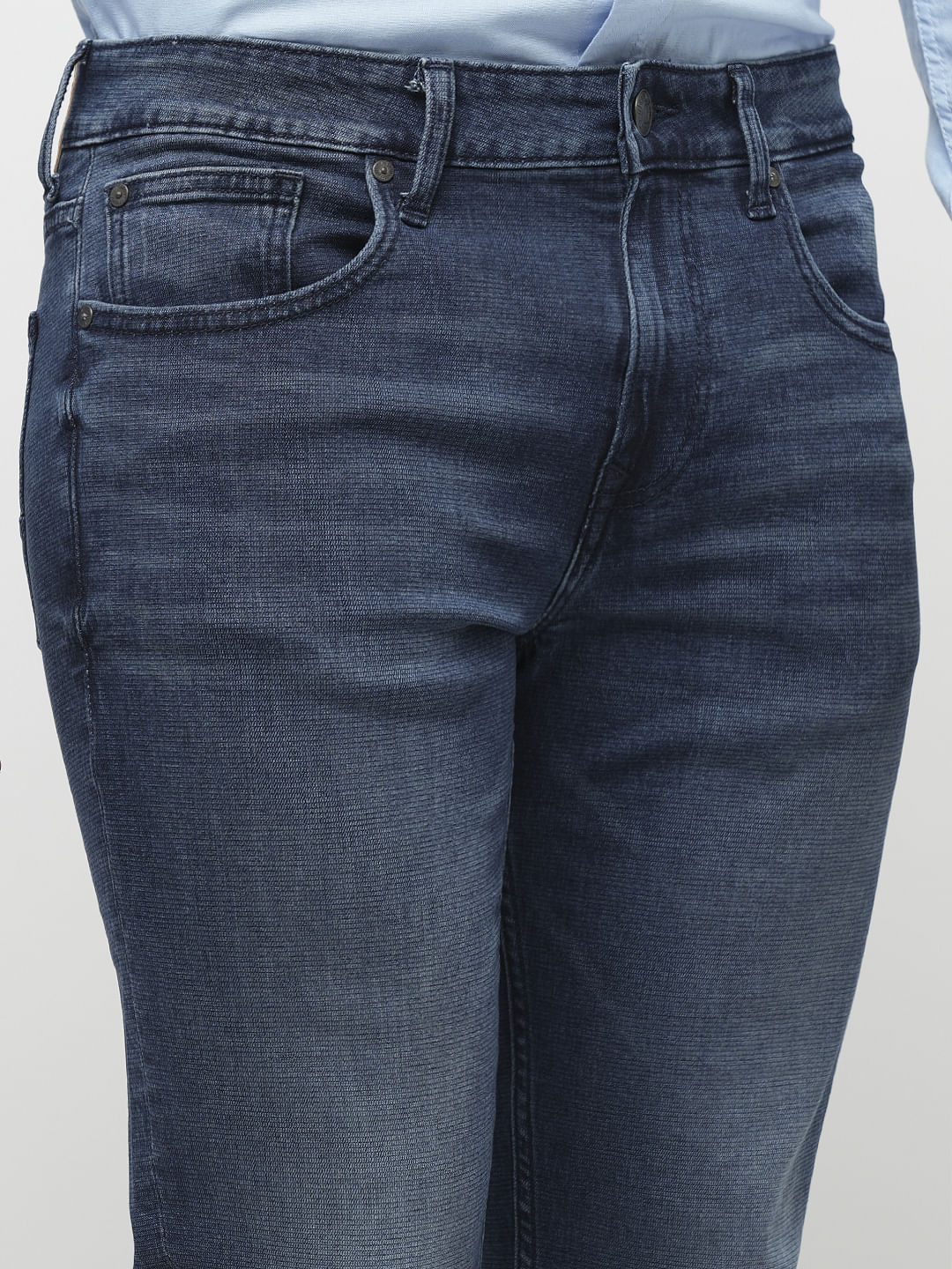 PRODUKT by JACK&JONES Blue Mid Rise Slim Jeans - Image 6
