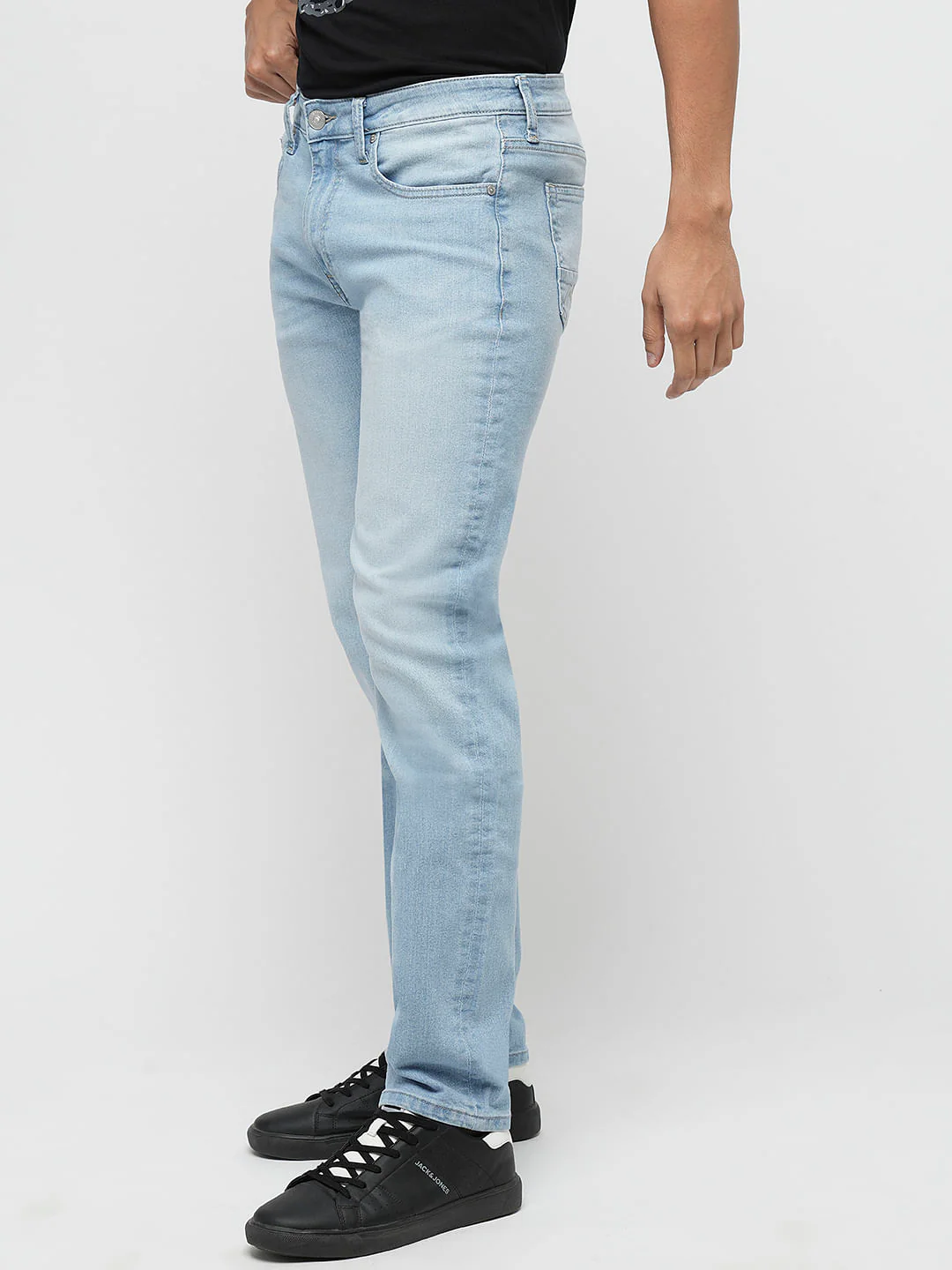 PRODUKT by JACK&JONES Light Blue Mid Rise Slim Jeans - Image 3