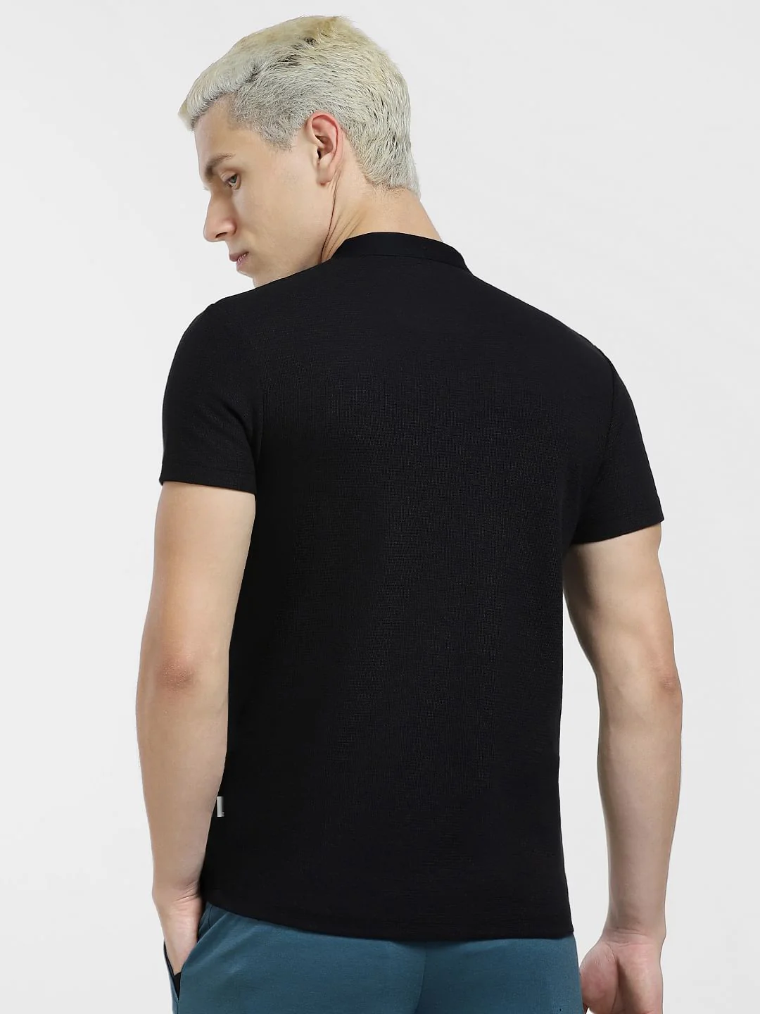 Black Henley T-shirt - Image 4