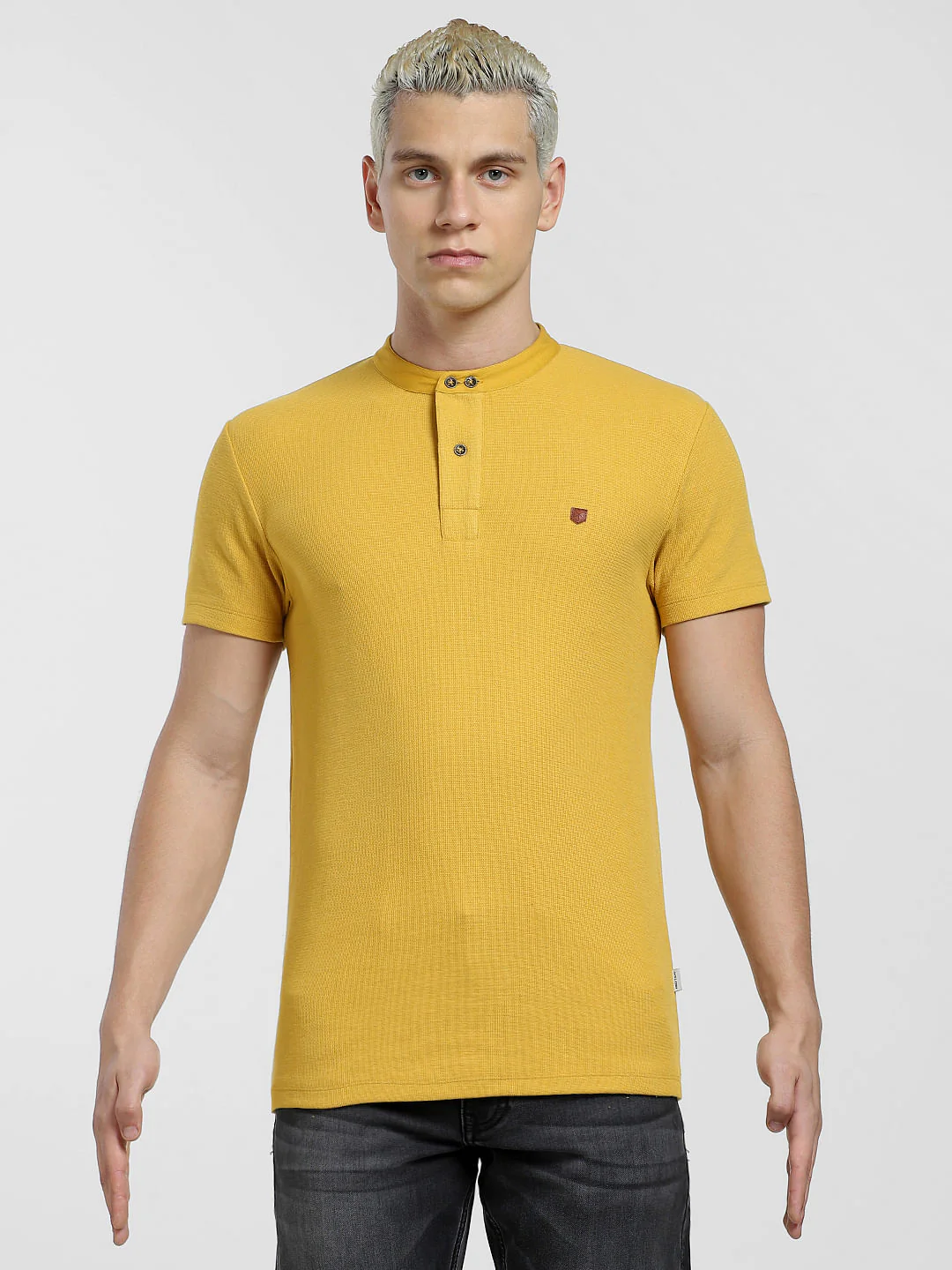 Yellow Henley T-shirt - Image 8