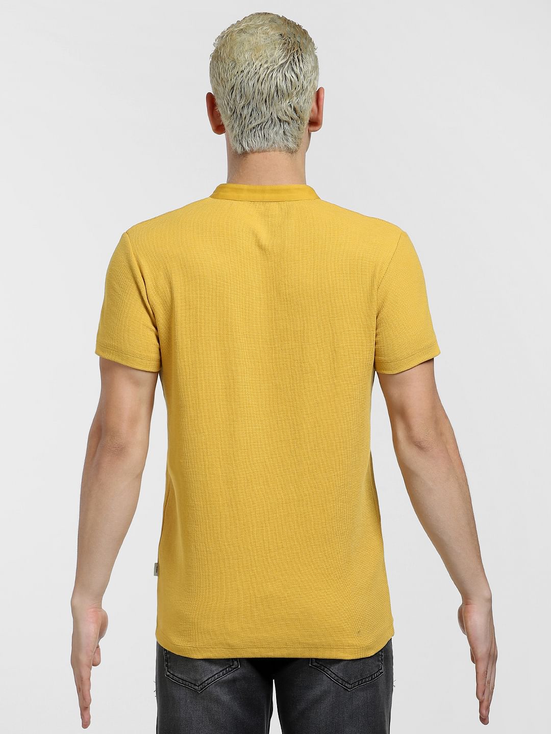 Yellow Henley T-shirt - Image 9