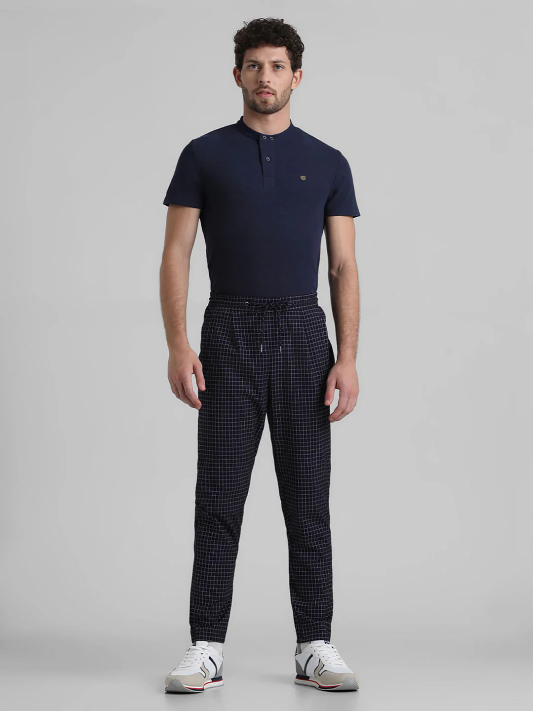 Dark Blue Henley T-shirt - Image 6