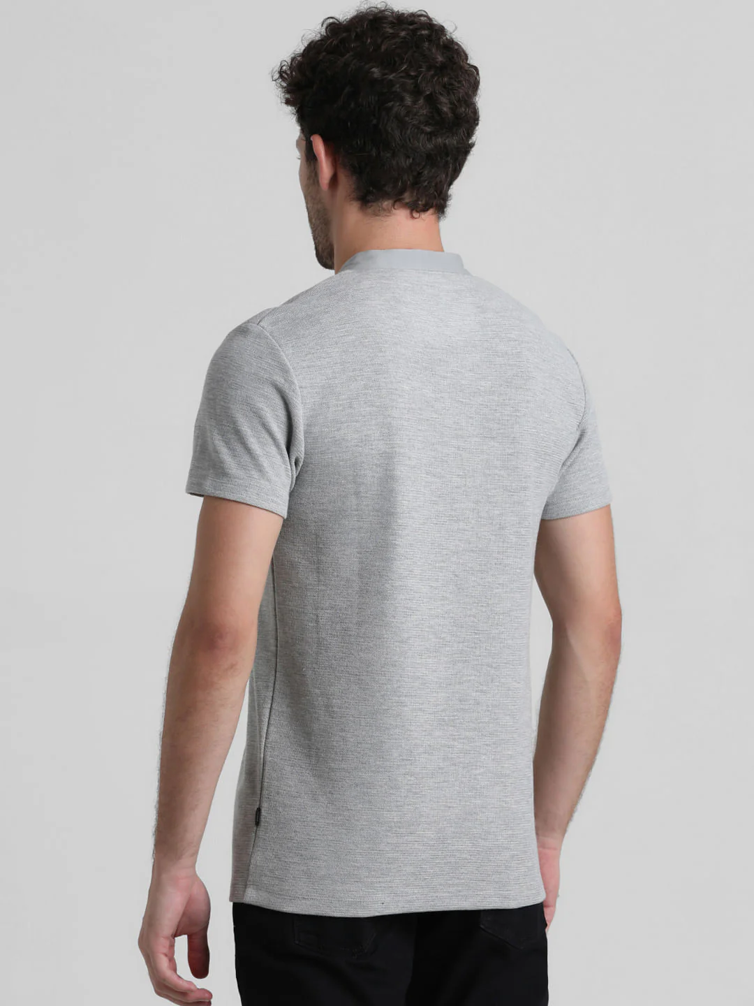 Grey Henley T-shirt - Image 4