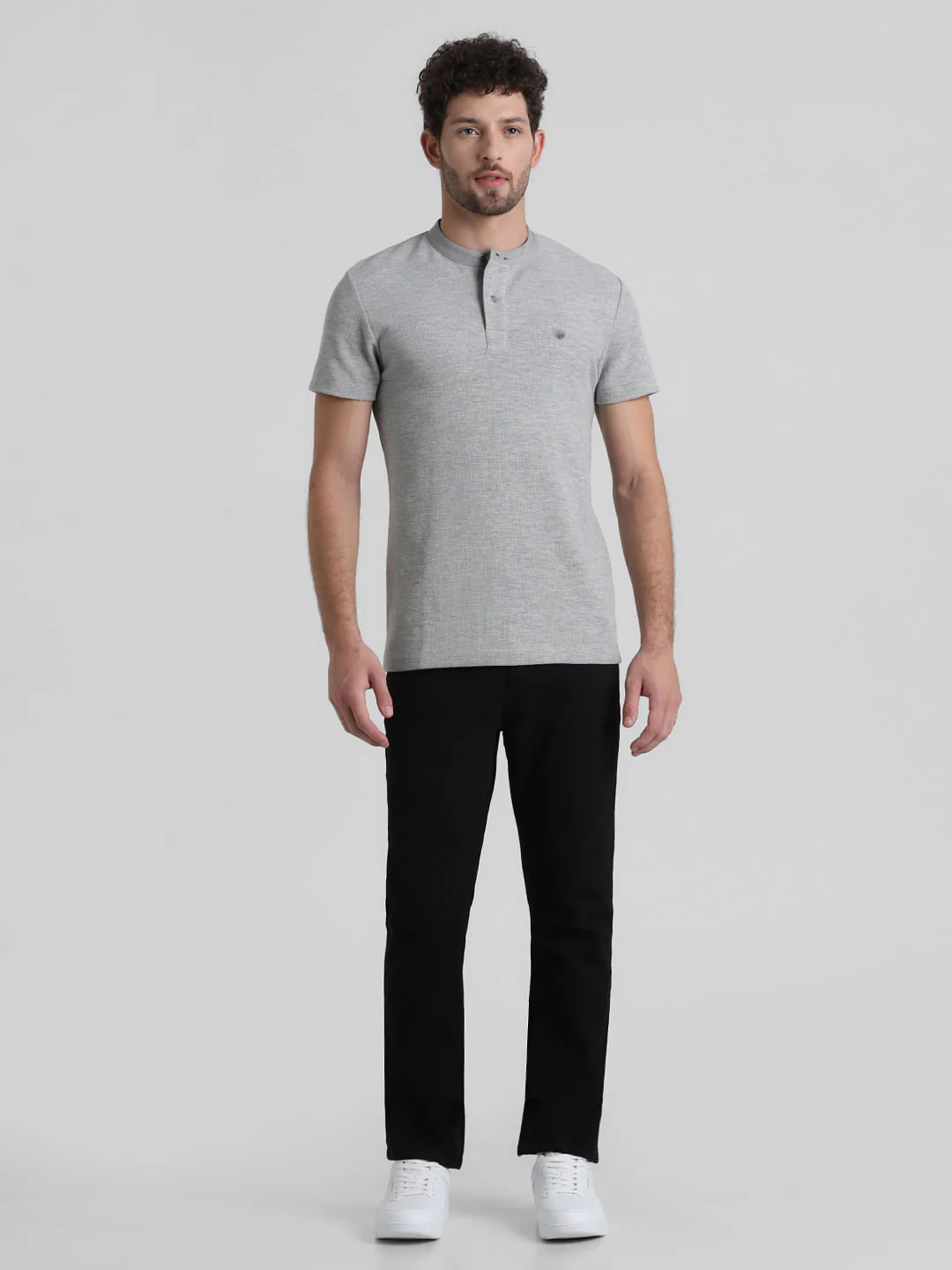 Grey Henley T-shirt - Image 6