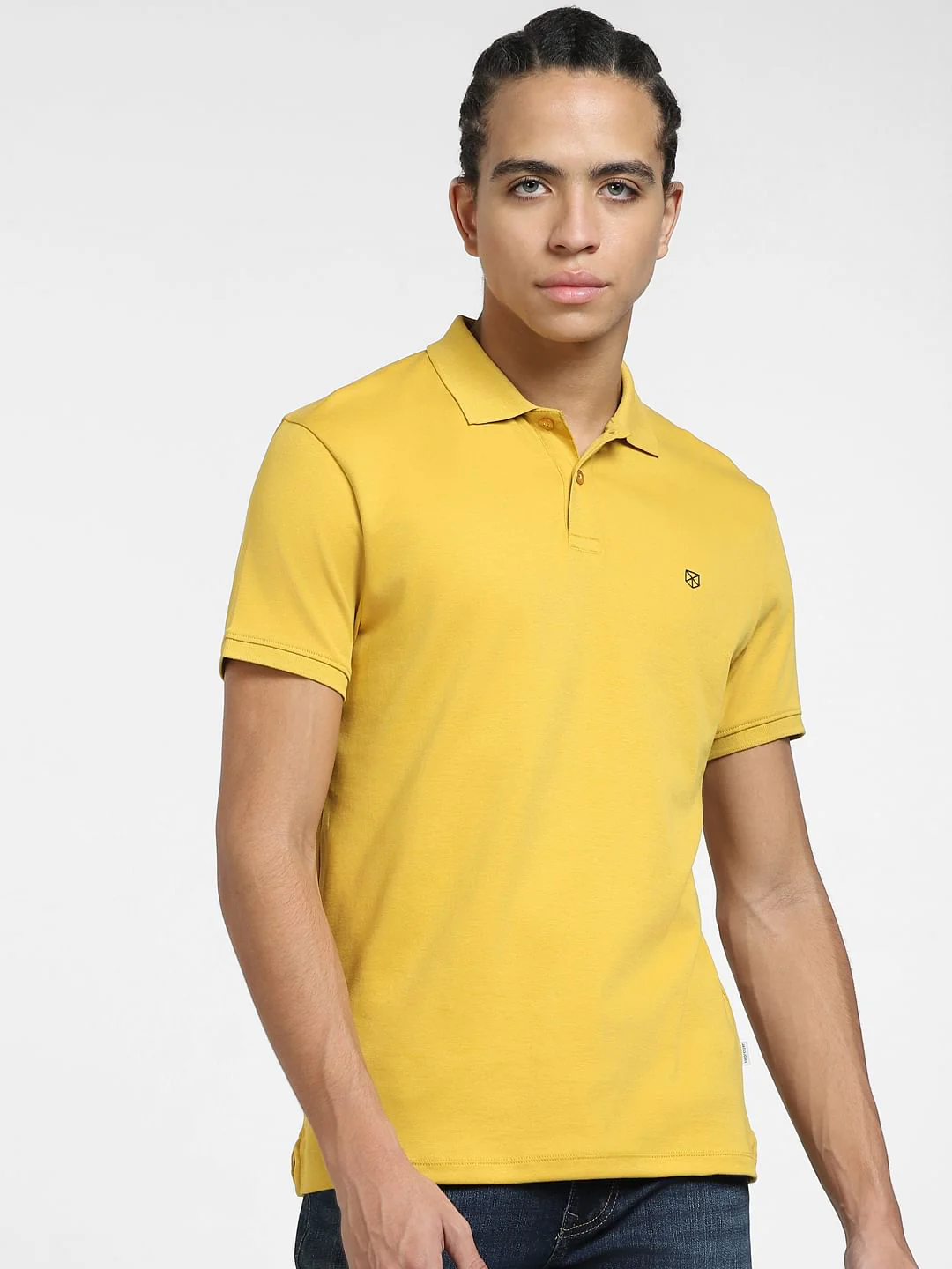 Yellow Polo Neck T-shirt - Image 2