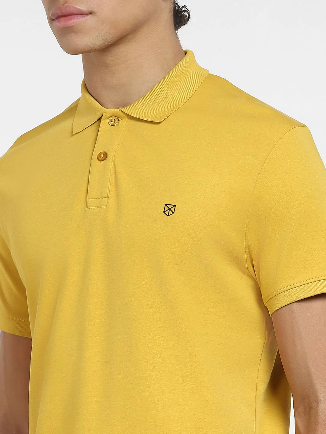 Yellow Polo Neck T-shirt - Image 5