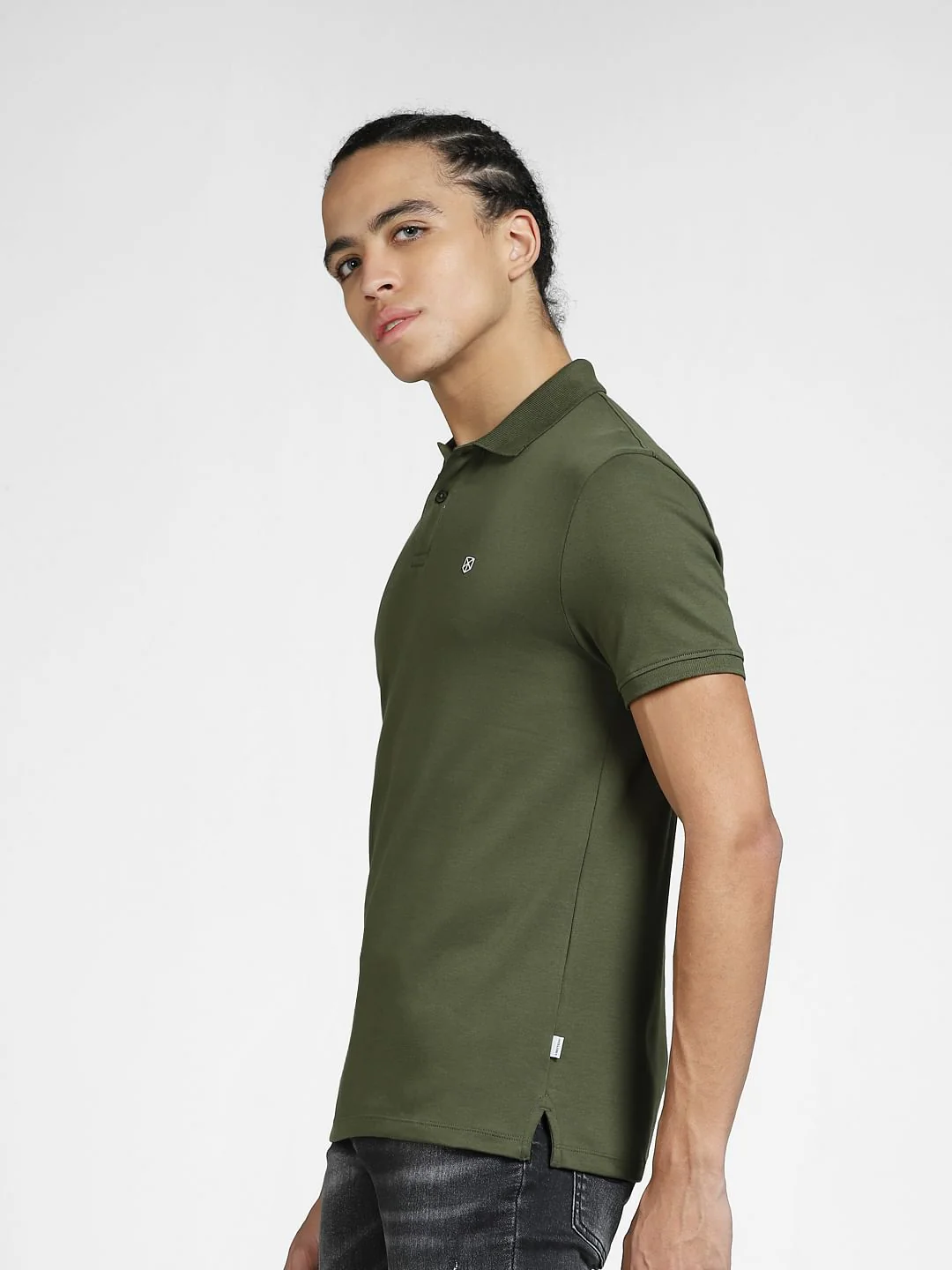 Dark Green Polo Neck T-shirt - Image 3