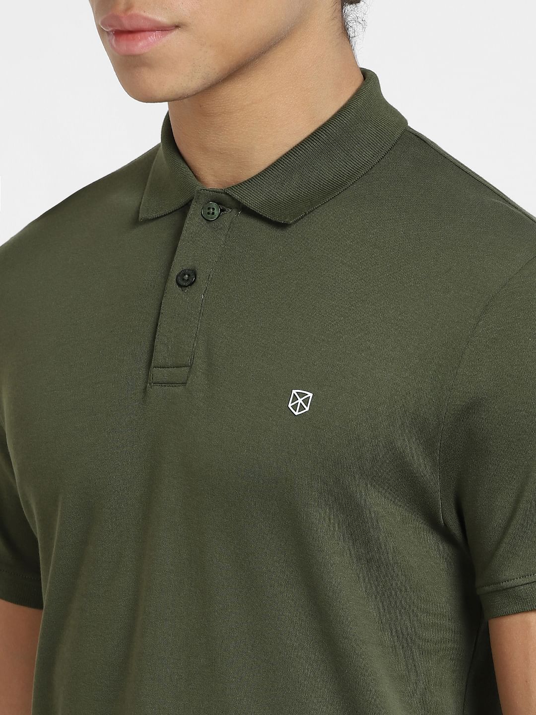 Dark Green Polo Neck T-shirt - Image 5