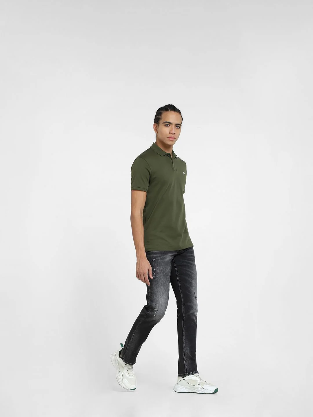 Dark Green Polo Neck T-shirt - Image 6