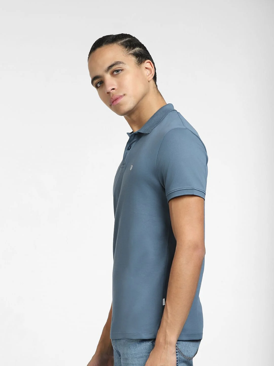 Grey Polo Neck T-shirt - Image 3