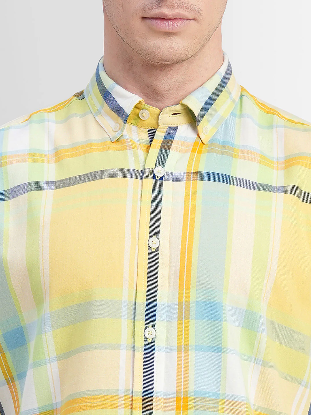 Green Check Print Full Sleeves Shirt - Image 5