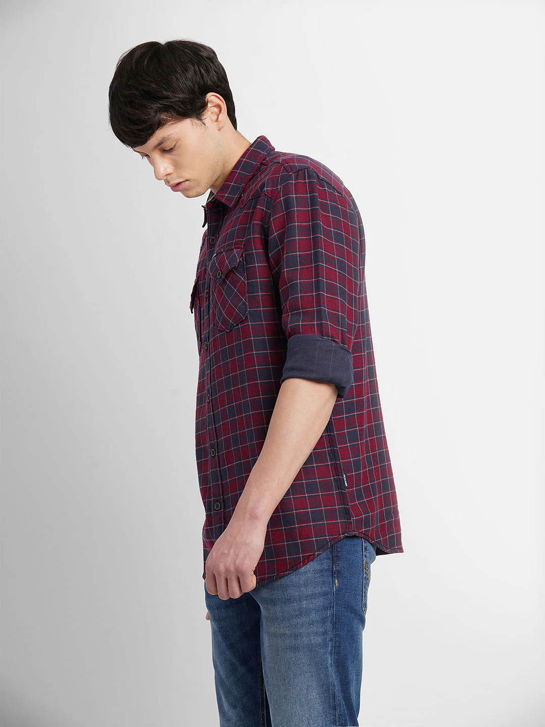 Red Check Full Sleeves Shirt - Image 3